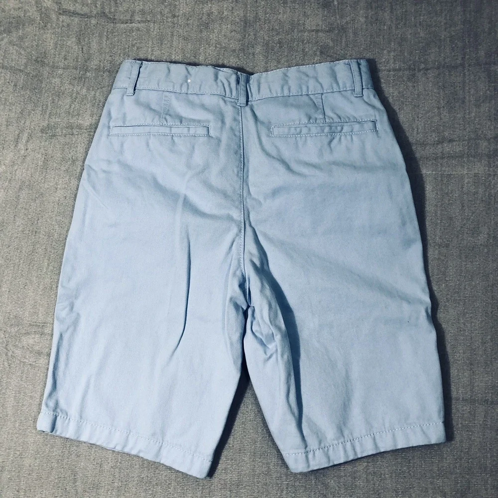 Children's‎ Place Shorts Boys 10 Light Blue Chino Bermuda Kids Adjustable Waist